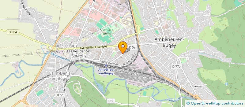 localisation de l'entreprise MADAME DORIANE CARRETO  AMBERIEU-EN-BUGEY