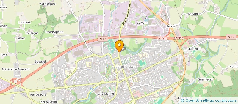 localisation de l'entreprise MADAME DORIANE CHARLOU  LANDIVISIAU