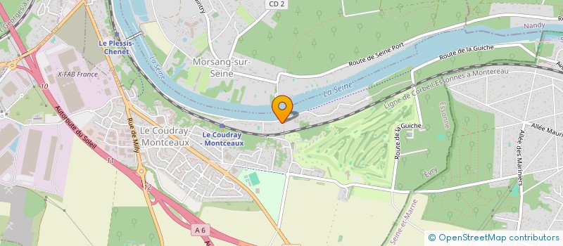 localisation de l'entreprise MADAME DORIANE COURTEILLE  LE COUDRAY-MONTCEAUX