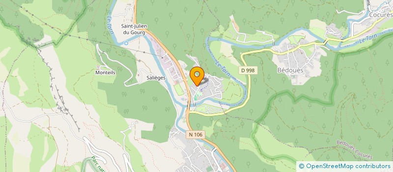 localisation de l'entreprise MADAME DORIANE LAGET  FLORAC TROIS RIVIERES