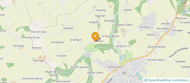 localisation de l'entreprise MADAME DORIANE LE FORESTIER  GOUDELIN