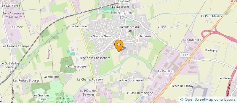 localisation de l'entreprise MADAME DORIANE MARREAU  NOTRE-DAME-D'OE