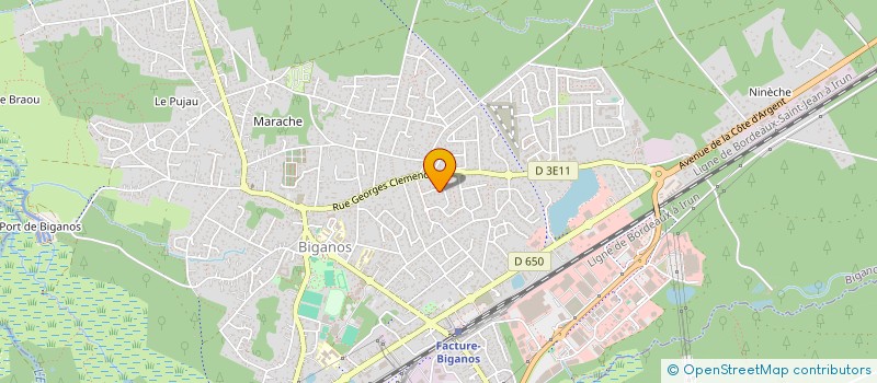 localisation de l'entreprise MADAME DORIANE MERCADIE  BIGANOS