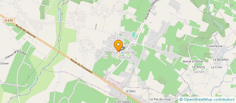 localisation de l'entreprise MADAME DORIANE PETIT  LA LANDE-DE-FRONSAC