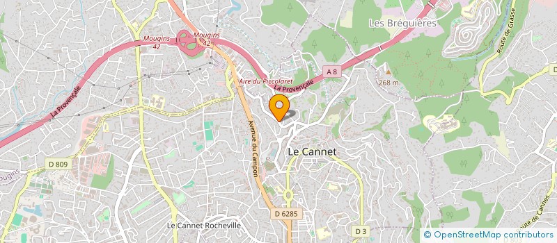 localisation de l'entreprise MADAME DORIANE PUZZOLANTE à LE CANNET
