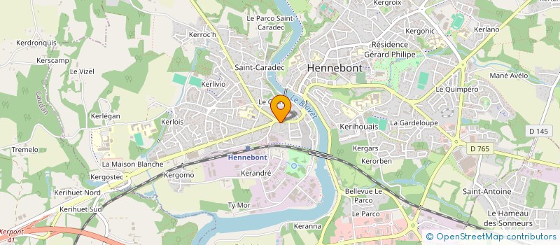 localisation de l'entreprise MADAME DORIANNE GUEGAN  HENNEBONT