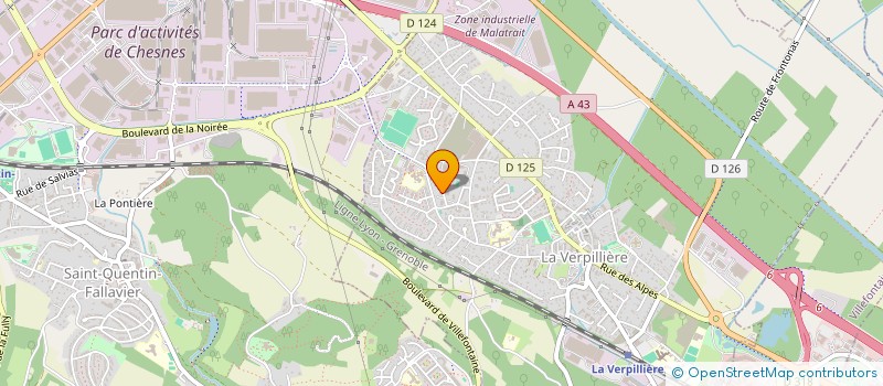 localisation de l'entreprise MADAME DORIMEINE GNETCHA TEKADJOU  LA VERPILLIERE