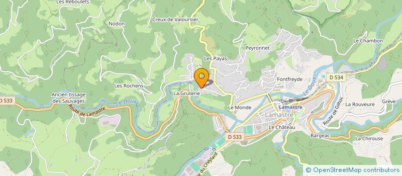 localisation de l'entreprise MADAME DORINE FRAISSE  LAMASTRE