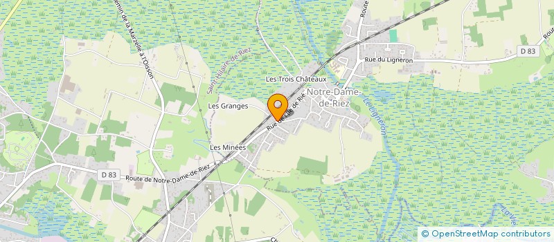 localisation de l'entreprise MADAME DORINE GILBERT  NOTRE-DAME-DE-RIEZ