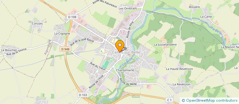 localisation de l'entreprise MADAME DORINE MERCIER  CELLES-SUR-BELLE