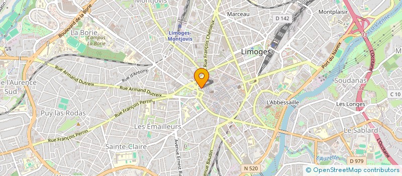 localisation de l'entreprise MADAME DOROTHEE JOUY à LIMOGES