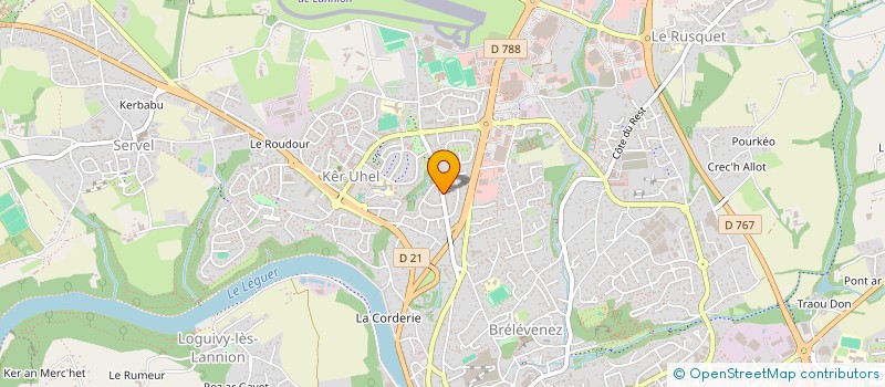 localisation de l'entreprise MADAME DOROTHY LE DEUNFF  LANNION