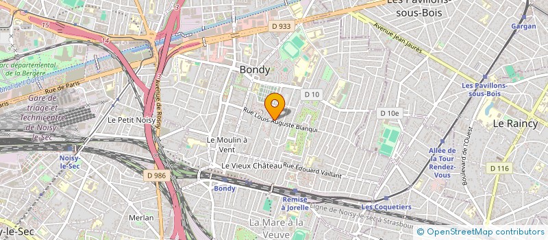 localisation de l'entreprise MADAME DOUNIAZD BENAHMED NOURINE  BONDY