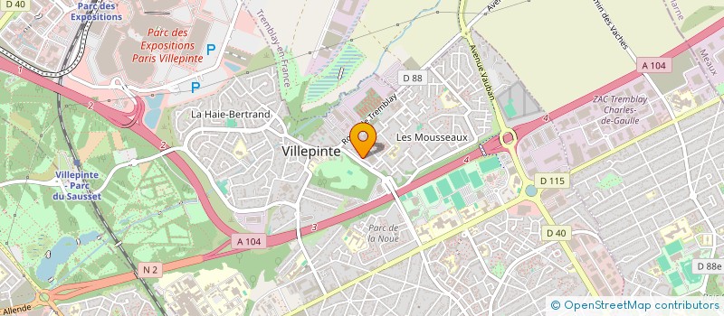 localisation de l'entreprise MADAME DYNA KRERBI à VILLEPINTE