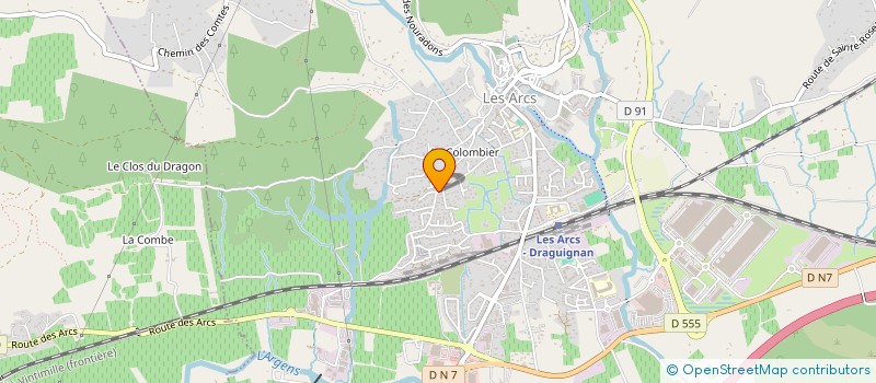 localisation de l'entreprise MADAME EDILINE LAFONTAINE  LES ARCS