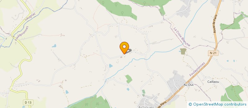 localisation de l'entreprise MADAME EDITH BOUYSSONNIE-DAZINIERAS  FOULAYRONNES