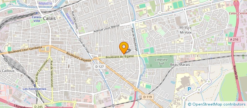 localisation de l'entreprise MADAME EDITH DAUSQUE  CALAIS