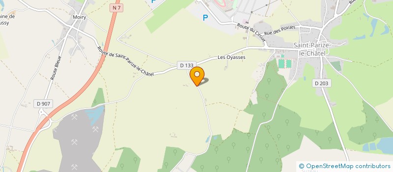 localisation de l'entreprise MADAME EDITH DE RIBEROLLES  SAINT-PARIZE-LE-CHATEL