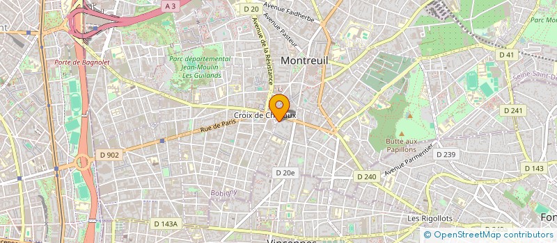localisation de l'entreprise MADAME EDITH DUFAUX à MONTREUIL