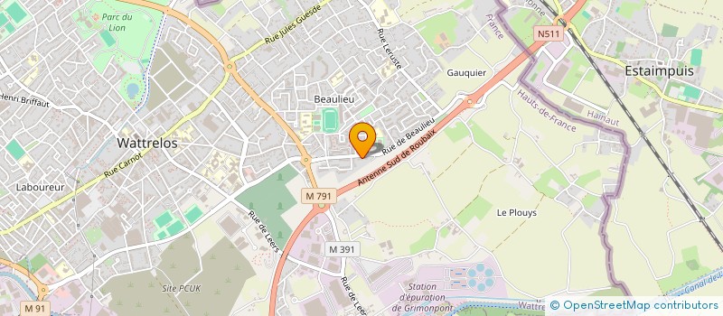 localisation de l'entreprise MADAME EDITH DUROISEL  WATTRELOS