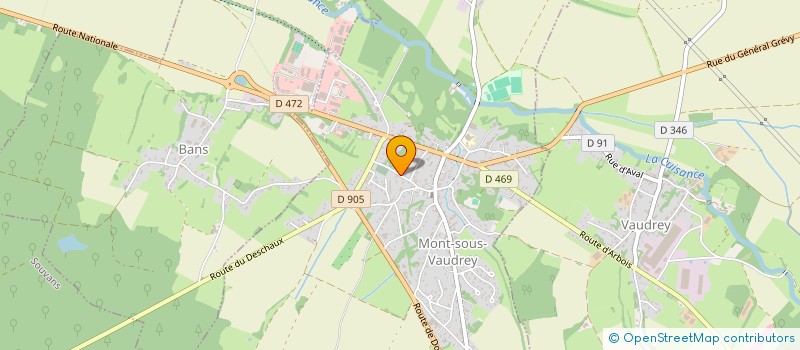 localisation de l'entreprise MADAME EDITH GUICHARD  MONT-SOUS-VAUDREY