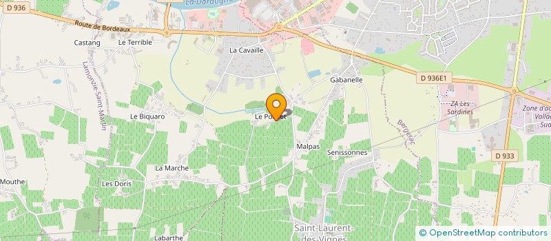 localisation de l'entreprise MADAME EDITH HERNANDEZ  SAINT-LAURENT-DES-VIGNES