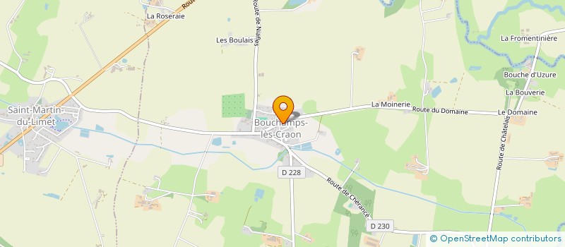 localisation de l'entreprise MADAME EDITH HOUDMON  BOUCHAMPS-LES-CRAON