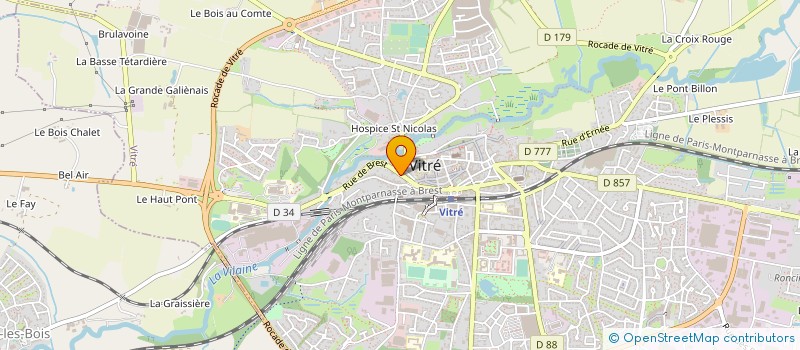 localisation de l'entreprise MADAME EDITH JOLIVET  VITRE