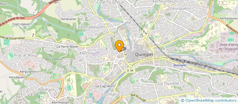 localisation de l'entreprise MADAME EDITH KERVOAS  QUIMPER
