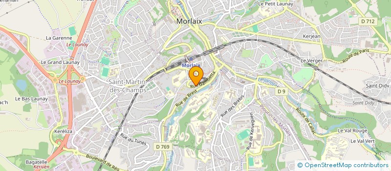 localisation de l'entreprise MADAME EDITH LAHELLEC  MORLAIX