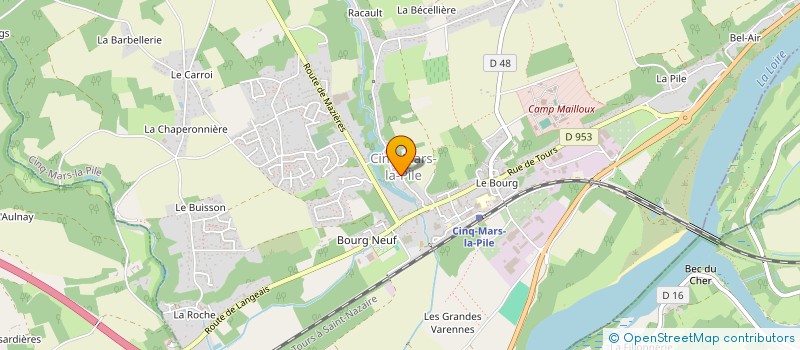 localisation de l'entreprise MADAME EDITH LAVAL  CINQ-MARS-LA-PILE