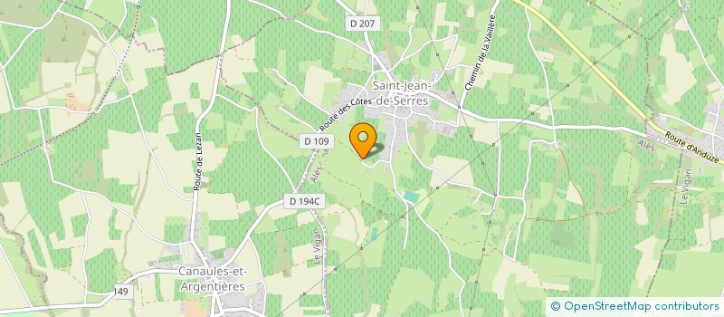 localisation de l'entreprise MADAME EDITH ROSSI  SAINT-JEAN-DE-SERRES