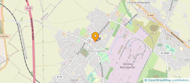 localisation de l'entreprise MADAME EDITH VAMBRE à MAZINGARBE