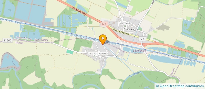 localisation de l'entreprise MADAME EDITH VOINOT à SAPIGNICOURT