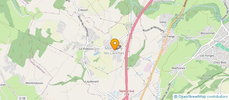 localisation de l'entreprise MADAME EDWIGE AKOUSSAN  MONTAGNY-LES-LANCHES