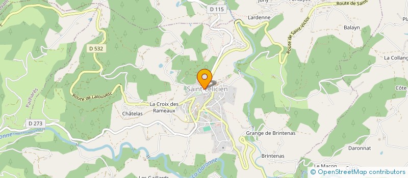 localisation de l'entreprise MADAME EDWIGE ASTIER à SAINT-FELICIEN
