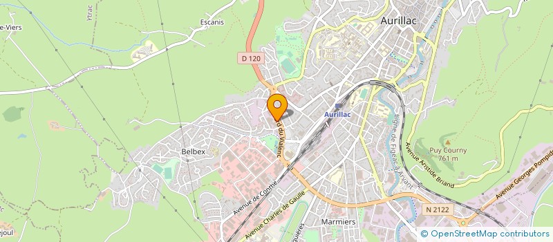localisation de l'entreprise MADAME EDWIGE CAMBOU à AURILLAC
