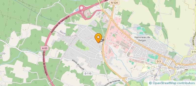 localisation de l'entreprise MADAME EDWIGE CIVET  BAZAS