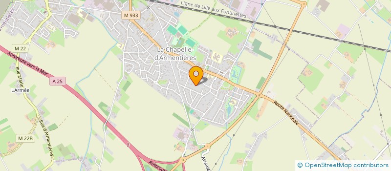 localisation de l'entreprise MADAME EDWIGE DESMAZIERES  LA CHAPELLE-D'ARMENTIERES