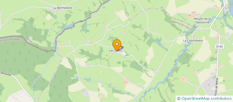 localisation de l'entreprise MADAME EDWIGE DILLIES  LA BENISSON-DIEU