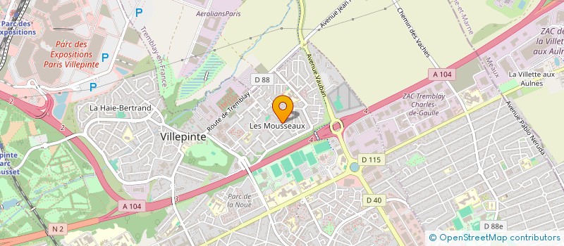 localisation de l'entreprise MADAME EDWIGE DUBOIS à VILLEPINTE