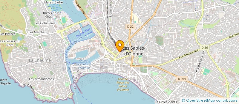 localisation de l'entreprise MADAME EDWIGE GELOT à LES SABLES D'OLONNE