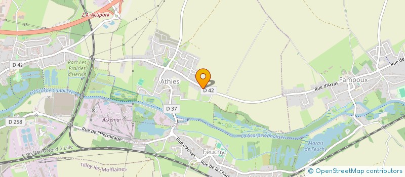 localisation de l'entreprise MADAME EDWIGE ISTOCZAK  ATHIES