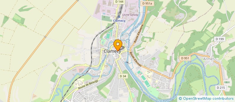 localisation de l'entreprise MADAME EDWIGE JAN à CLAMECY