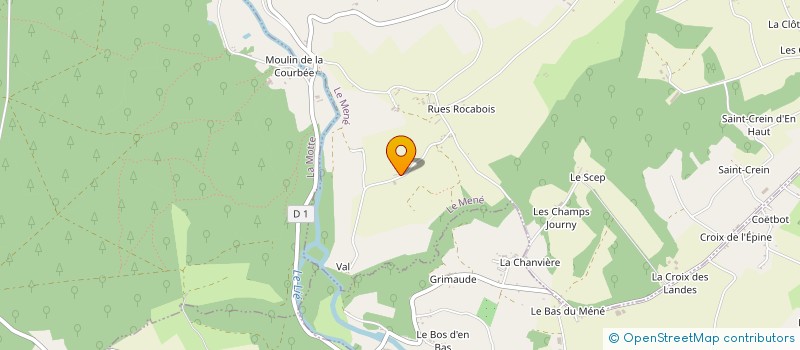 localisation de l'entreprise MADAME EDWIGE KERMEUR à LE MENE