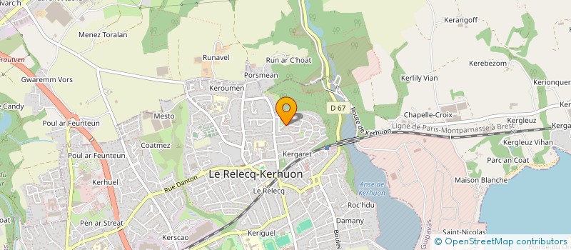 localisation de l'entreprise MADAME EDWIGE MATOUNA KOLELA  LE RELECQ-KERHUON