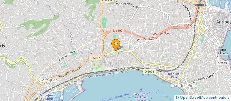 localisation de l'entreprise MADAME EDWIGE MONDON à ANTIBES