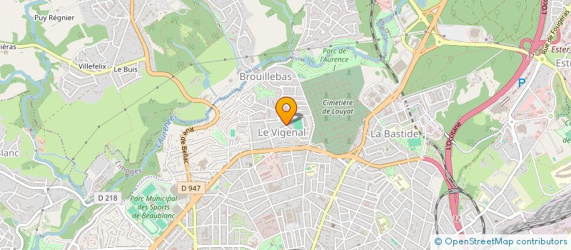 localisation de l'entreprise MADAME EDWIGE NAMSSENE  LIMOGES