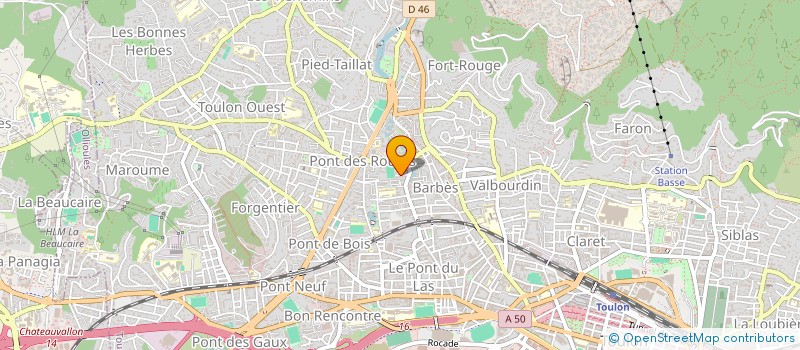 localisation de l'entreprise MADAME EDWIGE ROUMIS  TOULON