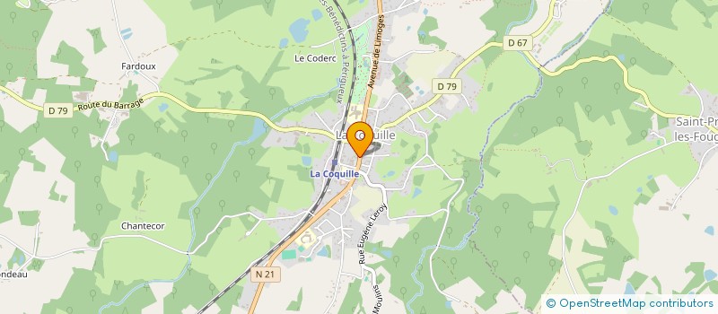 localisation de l'entreprise MADAME EDWIGE TCHEUTCHOUA NGATEU  LA COQUILLE